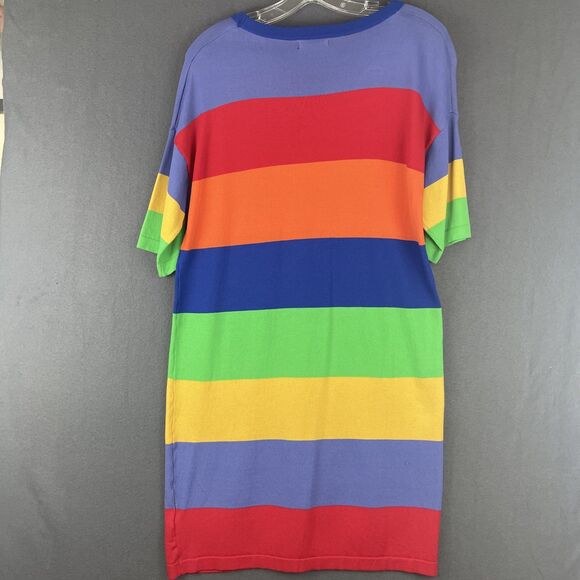 Racheal Rainbow Striped Knit Dress Women’s Sz 2X - Picture 5 of 6